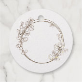 Eucalyptus met klassieke, op maat gemaakte tekst bedankjes labels (Achterkant)