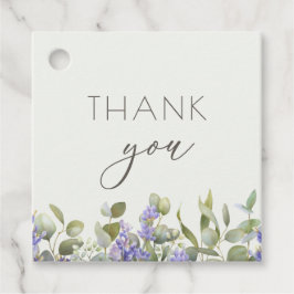 Eucalyptus Met Lavendelbloemen Bruiloft  Bedankjes Labels