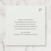 Eucalyptus Met Lavendelbloemen Bruiloft  Bedankjes Labels (Achterkant)