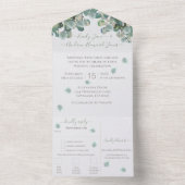 Eucalyptus met ledematen in één keer all in one uitnodiging (Binnen)