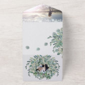 Eucalyptus met ledematen in één keer all in one uitnodiging (Buitenkant)