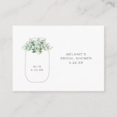 Eucalyptus metselwerkpot bruiloftsreceptie verzoek informatiekaartje (Achterkant)