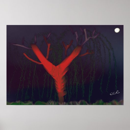 Eucalyptus Middernacht Poster, impressionistische Poster (Voorkant)