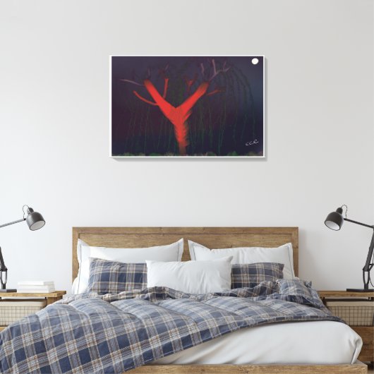 Eucalyptus Midnight Canvas Print (Insitu (Slaapkamer))