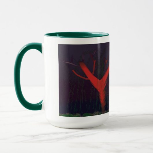 Eucalyptus Midnight Mug. Impressionist art. Mok (Links)