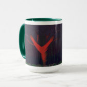 Eucalyptus Midnight Mug. Impressionist art. Mok (Voorkant links)