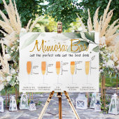 Eucalyptus Mimosa Bar Bridal brunch Sign Poster
