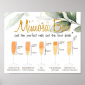 Eucalyptus Mimosa Bar Bruidsbrunch Bord Poster (Voorkant)