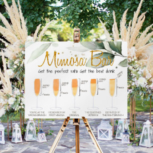 Eucalyptus Mimosa Bar Bruidsbrunch Bord Poster