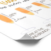 Eucalyptus Mimosa Bar Bruidsontbijt bord Poster (Hoek)