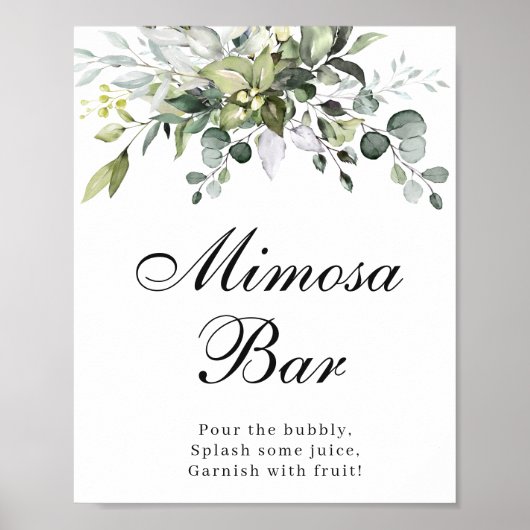 Eucalyptus Mimosa Bar Poster Bord (Voorkant)