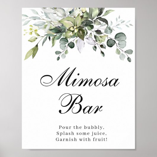 Eucalyptus Mimosa Bar Poster Signaal (Voorkant)