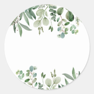Eucalyptus Mimosa Bar Sappenlabels voor Handgeschr Ronde Sticker