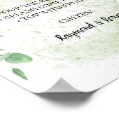 Eucalyptus Mimosa Bar Vrijgezellenfeest Weddenscha Poster (Hoek)