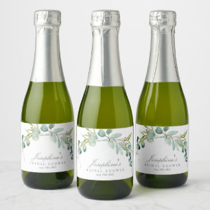 Eucalyptus Mini Mousserende Wijn Flesetiketten Sparkling Wijnetiket