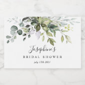 Eucalyptus Mini Mousserende Wijn Flesetiketten Sparkling Wijnetiket (Enkel label)