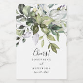 Eucalyptus Mini Wijnfles Etiketten (Enkel label)