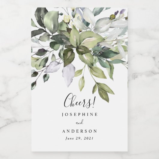 Eucalyptus Mini Wijnfles Etiketten (Enkel label)