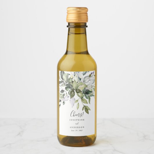 Eucalyptus Mini Wijnfles Etiketten (Voorkant)