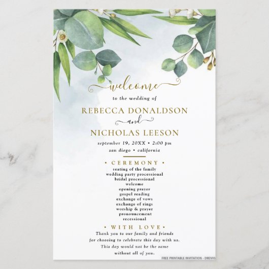 Eucalyptus Minimale bruiloft (Voorkant)