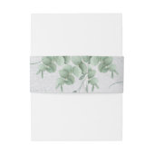 Eucalyptus minimale schone eenvoudige monogram naa uitnodigingen wikkel (Achterkant Voorbeeld)