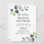 Eucalyptus Minimale uitnodiging voor een bridale d (Voorkant)