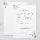 Eucalyptus Minimalist Weddenschap Kaart (Voorkant / Achterkant)