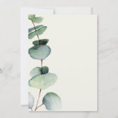 Eucalyptus Minimalist Weddenschap Kaart (Achterkant)