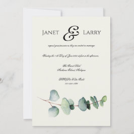 Eucalyptus Minimalist Weddenschap Kaart