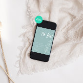 EUCALYPTUS minimalistisch blauw pastel Baby shower Kaart