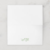 Eucalyptus minimalistisch gevouwen plaats kaarten plaatskaartje (Buitenkant ongevouwen)