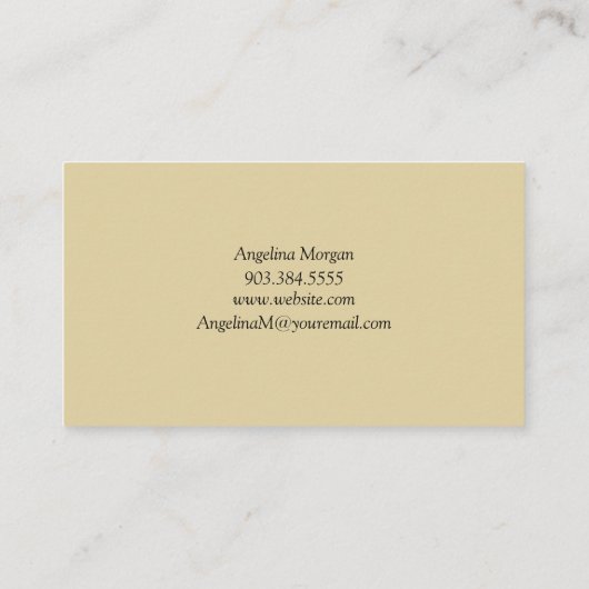 Eucalyptus minimalistisch groen en goud business c visitekaartje (Achterkant)