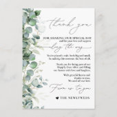 Eucalyptus minimalistisch servet bedankkaart menu (Voorkant)