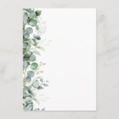 Eucalyptus minimalistisch servet bedankkaart menu (Achterkant)