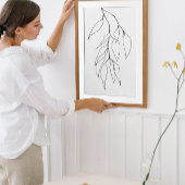 Eucalyptus minimalistische botanische lijnkunst poster