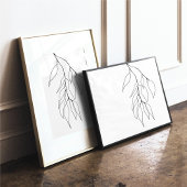 Eucalyptus minimalistische botanische lijnkunst poster