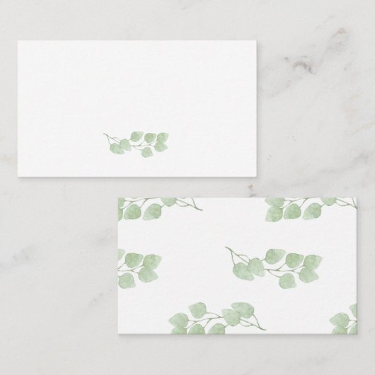 Eucalyptus minimalistische platte platte kaarten plaatskaartje (Voorkant / Achterkant)