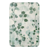 Eucalyptus Mint Waterverf Floral Badmat (Voorkant Verticaal)