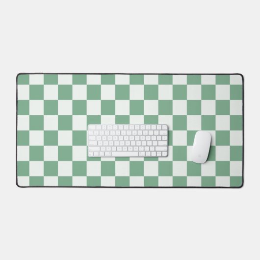 Eucalyptus mist checkerboard pattern bureaumat (Keyboard & Muis)