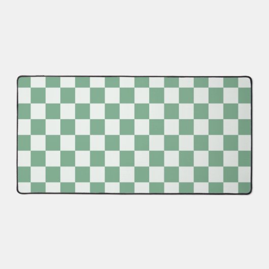 Eucalyptus mist checkerboard pattern bureaumat (Voorkant)