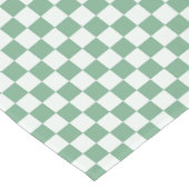 Eucalyptus mist checkerboard pattern korte tafelloper (Hoek)