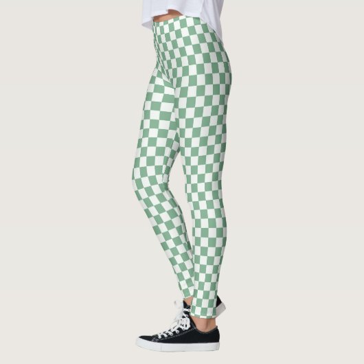 Eucalyptus mist checkerboard pattern leggings (Links)