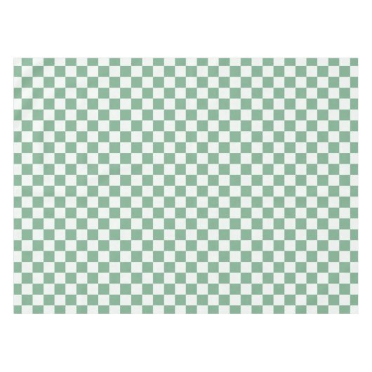 Eucalyptus mist checkerboard pattern tafelkleed (Voorkant (Horizontaal))