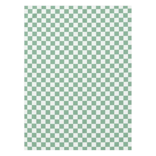 Eucalyptus mist checkerboard pattern tafelkleed (Voorkant)