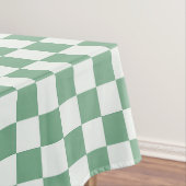 Eucalyptus mist checkerboard pattern tafelkleed (Voorbeeld)