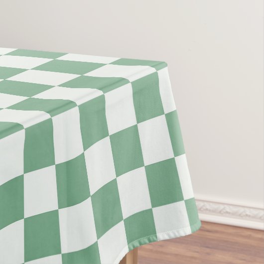 Eucalyptus mist checkerboard pattern tafelkleed (Voorbeeld)