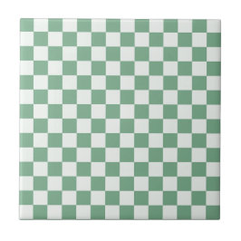 Eucalyptus mist checkerboard pattern tegeltje