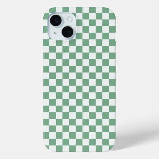 Eucalyptus mist schaakbordpatroon Case-Mate iPhone case (Achterkant)