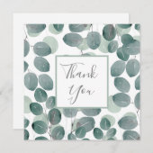 Eucalyptus Modern 2 Bedankkaart (Voorkant / Achterkant)