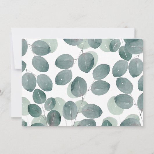 Eucalyptus Modern 2 Bedankkaart (Achterkant)